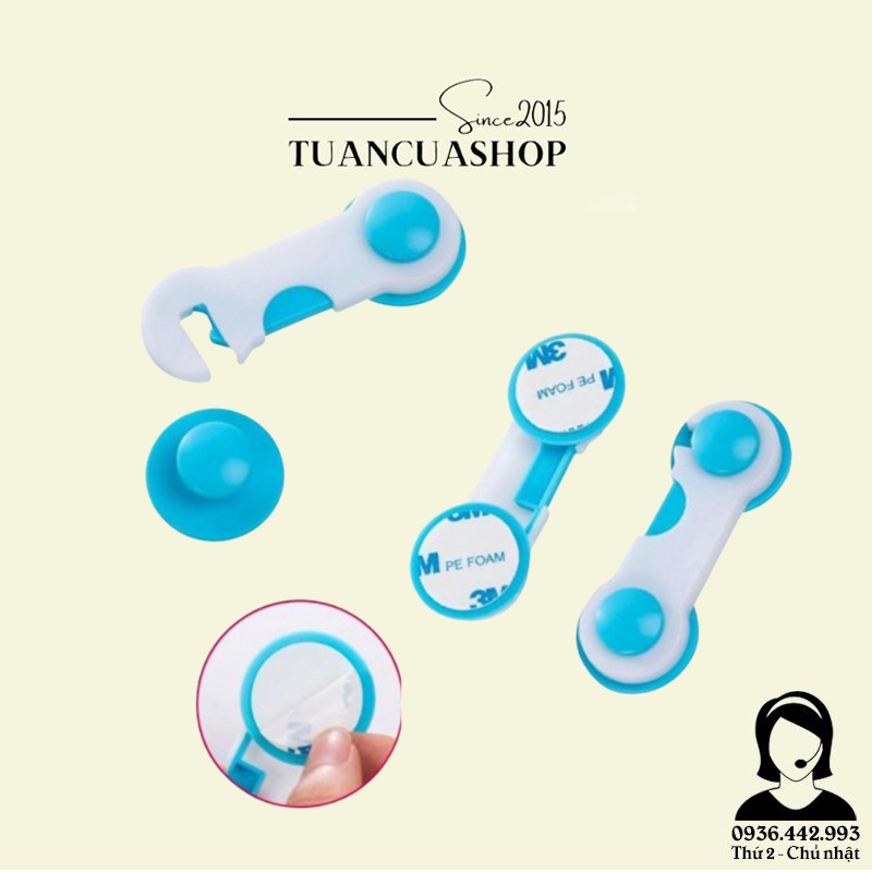 Đai khóa gài an toàn tủ lạnh, ngăn kéo, tủ đồ loại chốt tròn