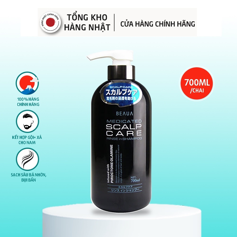 Dầu Gội Xả Beaua Chăm Sóc Da Đầu Dành Cho Nam  Nhật Bản(700ml)