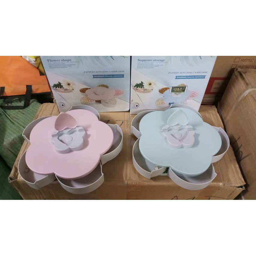 KHAY MỨT XOAY 5 CÁNH HÌNH HOA TRÁI TIM CÓ GIÁ ĐỠ ĐIỆN THOẠI