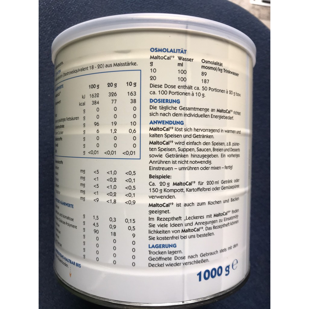 TPBS  Bột tăng cân MALTOCAL 19 Đức