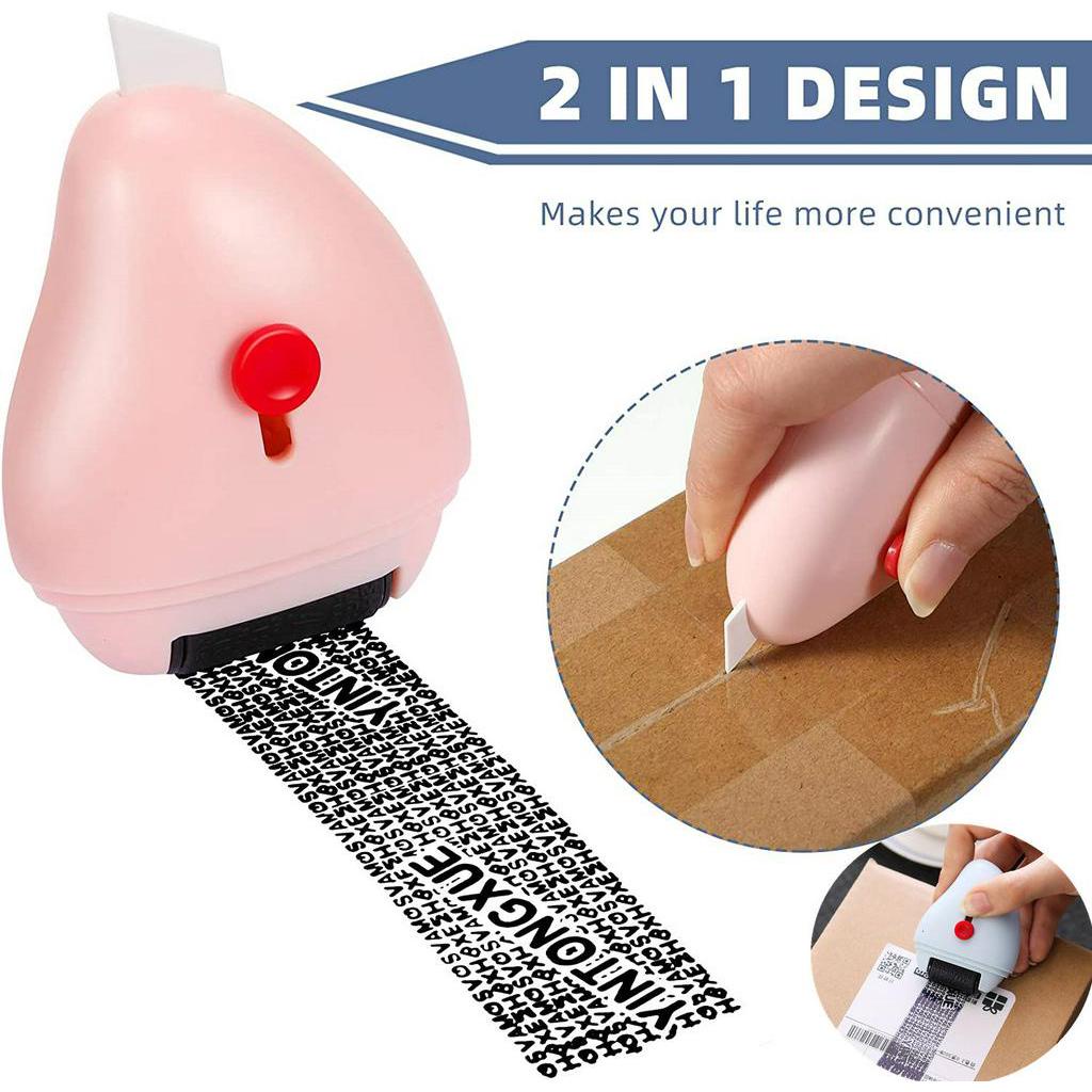Con lăn tem bảo mật với bộ dụng cụ cắt chống trộm/ bảo mật ID 2 trong 1/ bình mực (có bán lẻ)