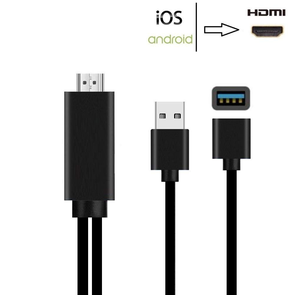 Dây cáp chuyển đổi từ MHL sang HDMI 1080P sang HDTV hỗ trợ điện thoại Android và iOS