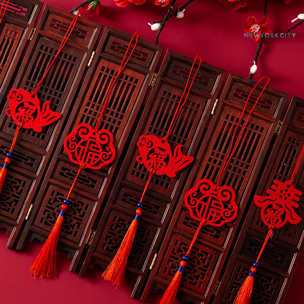 1 set dây treo thắt nút Trung Hoa chống nước màu sáng trang trí năm mới năm mới 2022