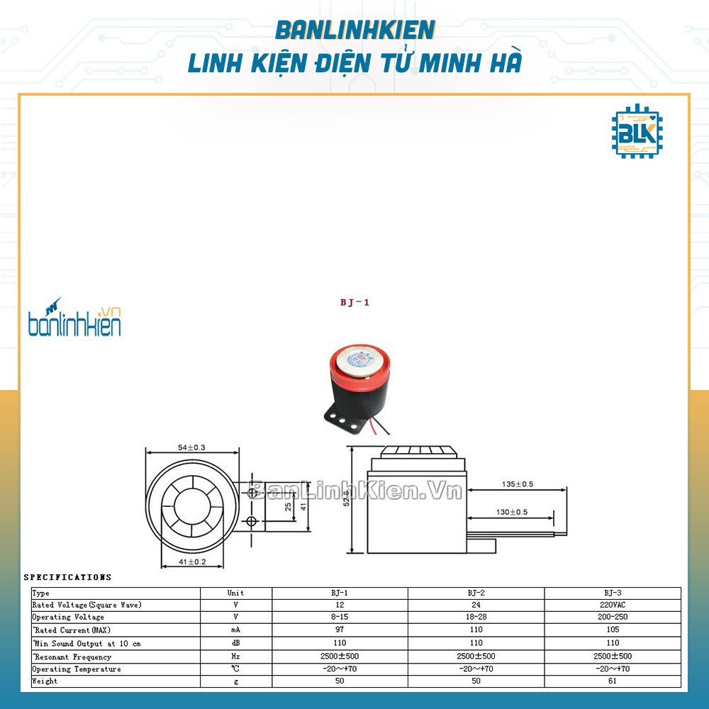Còi Hú 12V CBJ-1 (Loại Zin)