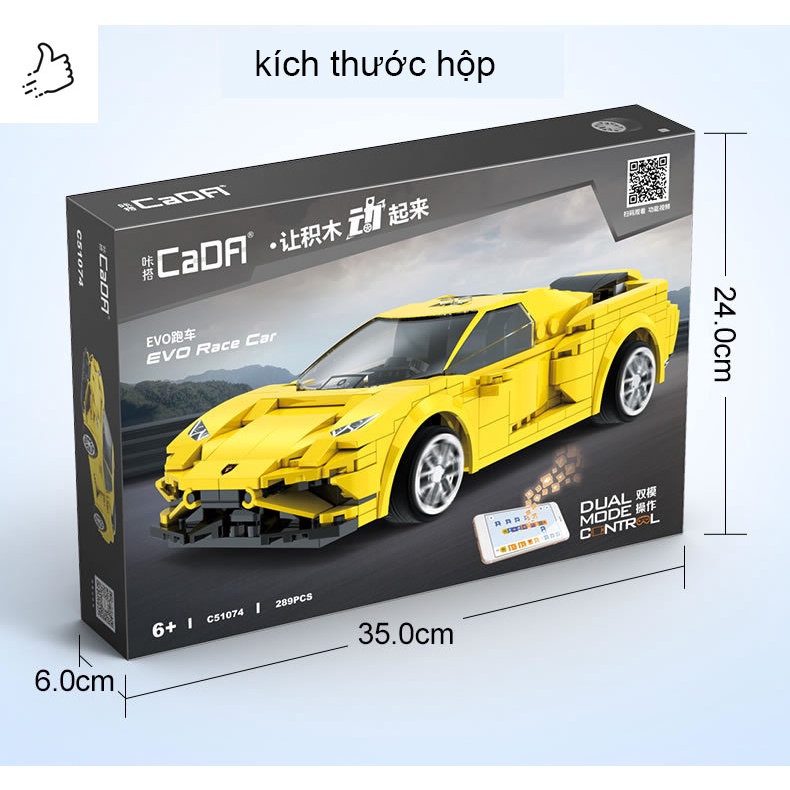 Đồ Chơi Lắp Ráp Kiểu LEGO Technic Siêu Xe Ferrari Model C51074 Điều Khiển Tay Cầm RC Với 289 Mảnh Ghép