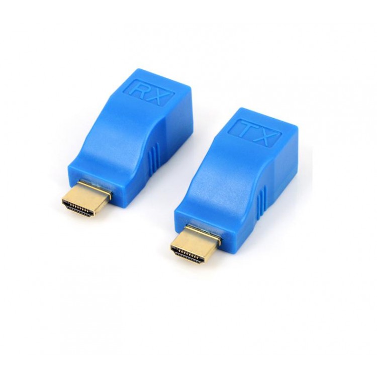 Bộ Nối Dài HDMI Qua Lan 30M - Bộ Khuếch Đại HDMi Qua J45 Kéo Dài 30M ( tặng 10 hạt mạng chân đồng )