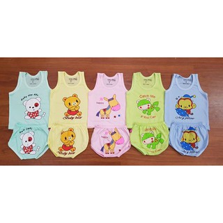 Set 5 bộ chip cotton động vật cho bé