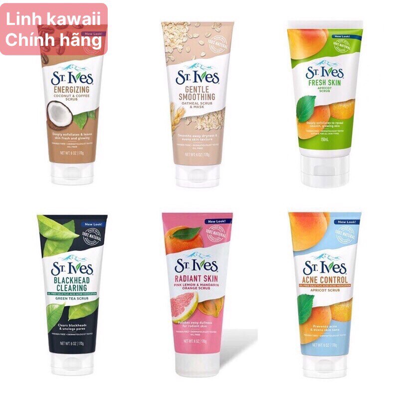 (Chính hãng DKSH) Sữa rửa mặt tẩy da chết St.lves 170ml