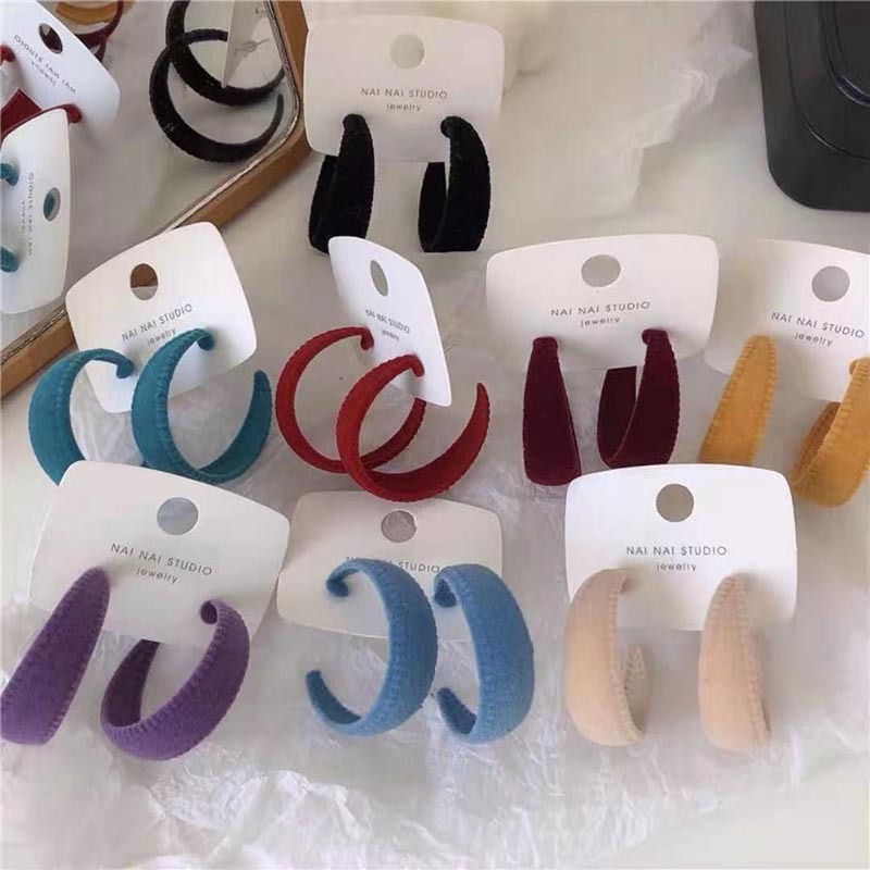 Khuyên Tai Thiết Kế Hình Chữ C Thời Trang Nữ Đơn Giản