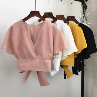 (Order 7-10 ngày) Áo sơ mi nữ hở lưng gợi cảm