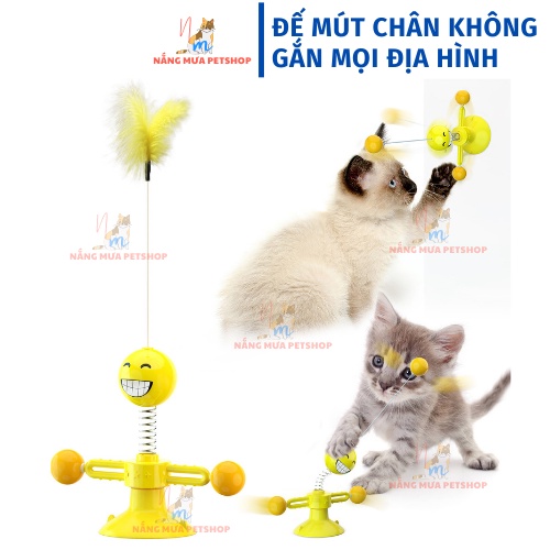 Đồ chơi cho mèo, đồ chơi mèo cối xay gió mặt cười, đồ chơi mèo