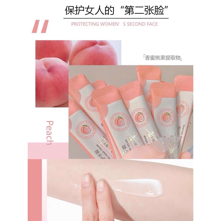 Kem dưỡng da tay mềm mịn trắng sáng chiết xuất đào tự nhiên MINIGIRL, chống khô thâm sạm chai sần đôi tay K10