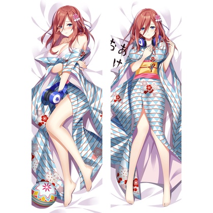 Vỏ Gối Ôm Toàn Thân In Hình Anime The Quintuplets Nakano Miku Dakimakura Nhật Bản