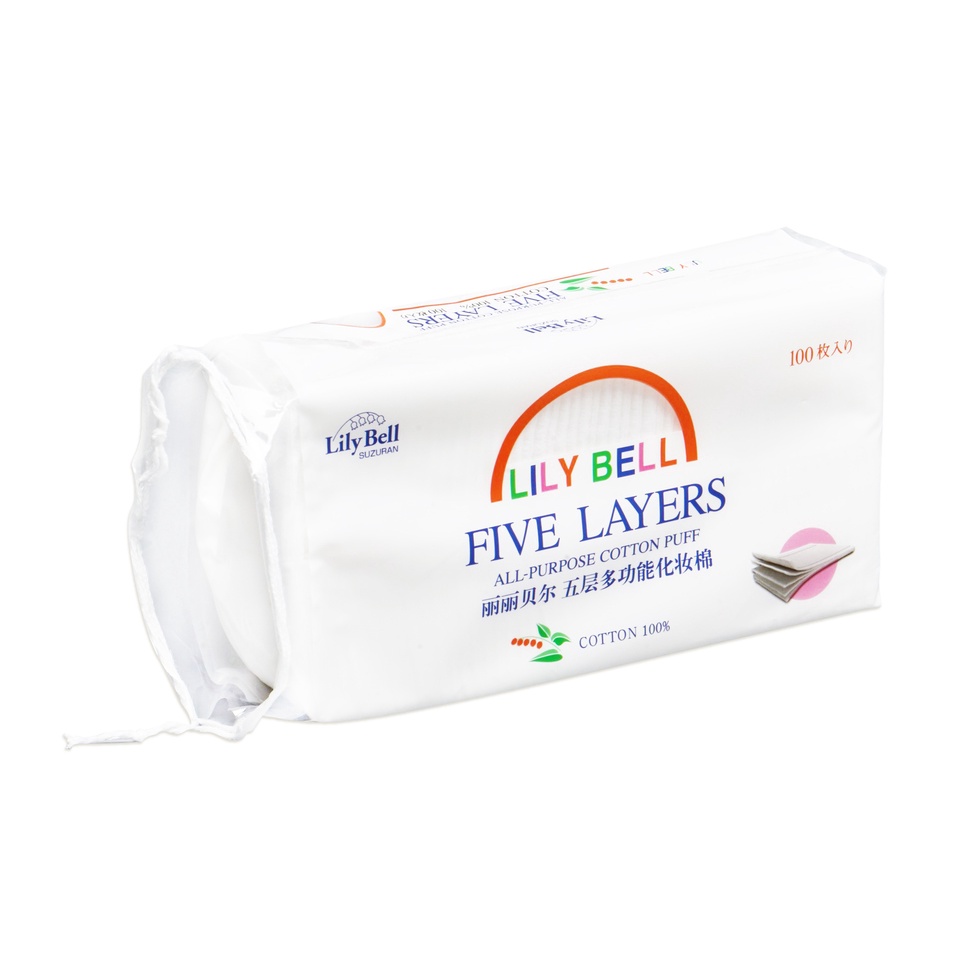 [Mã COSLXT5 giảm 10% đơn 600K] Bông Tẩy Trang 5 Lớp Suzuran Lily Bell Five Layer Cotton Pads 100 Miếng