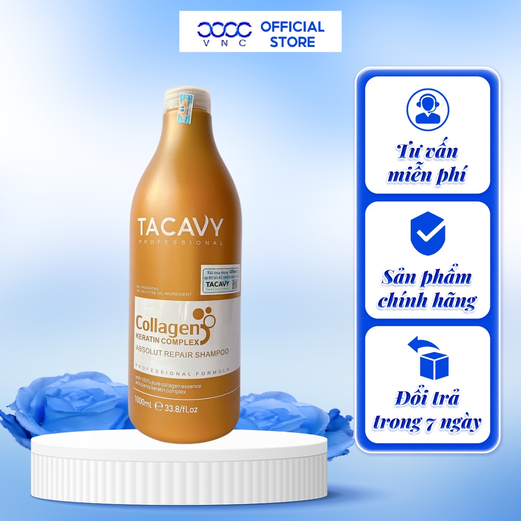 Dầu Gội TACAVY ABSOLUT REPAIR SHAMPOO Siêu Phục Hồi Tóc Hư Tổn Lấy Lại Độ Đàn Hồi Giúp Tóc Chắc Khỏe Mềm Mượt