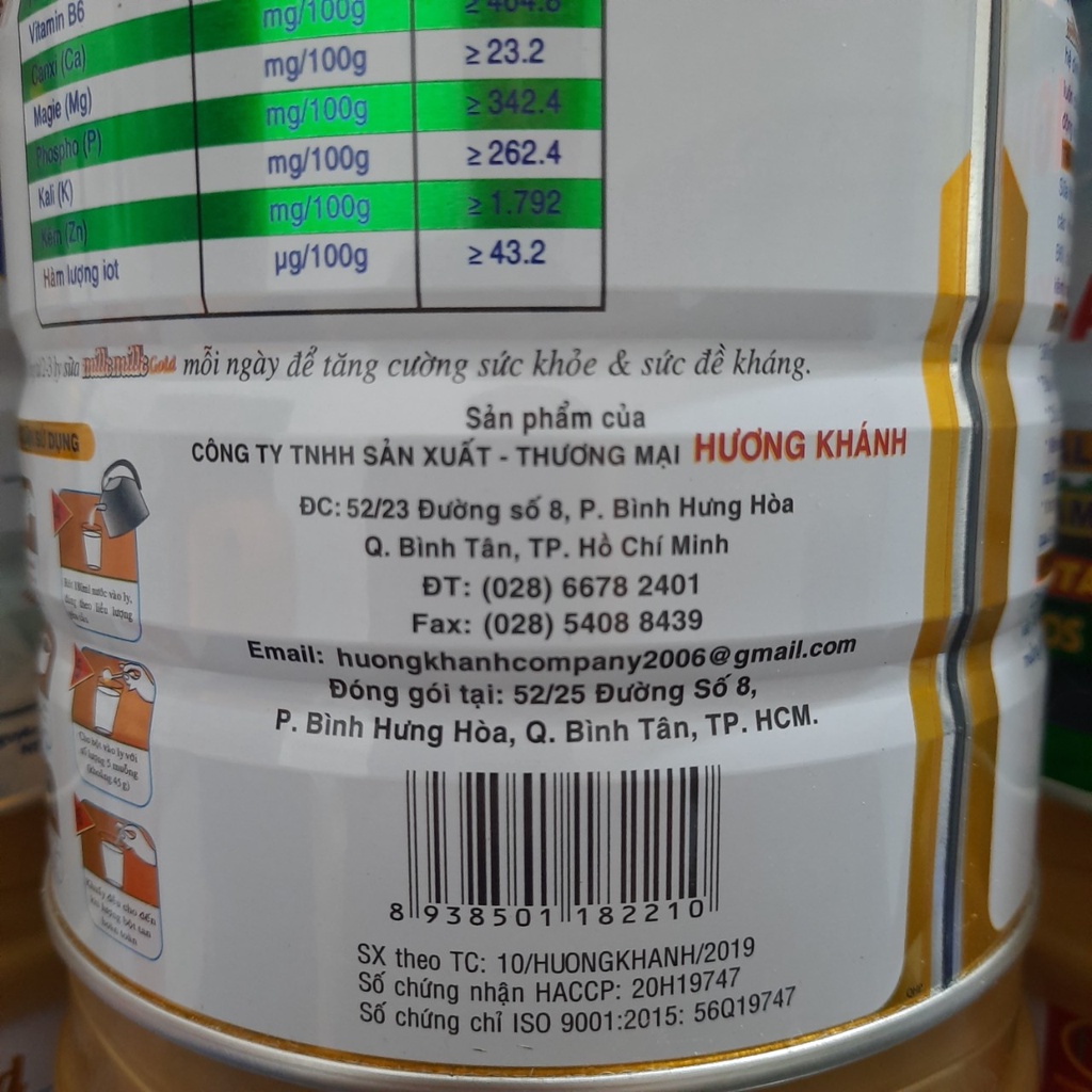 (Mẫu mới) SỮA CANXI DÀNH CHO NGƯỜI GIÀ LOÃNG XƯƠNG VÀ TIỂU ĐƯỜNG LON 900g - milkmilk