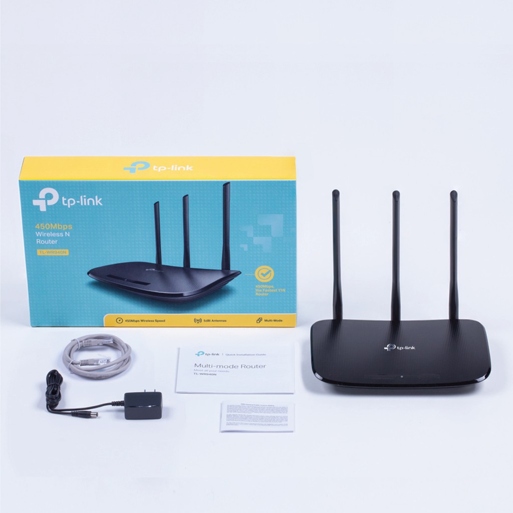 TPLink Bộ phát wifi không dây (Thiết bị mạng) Chuẩn N 450Mbps TLWR940N