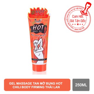 Gel massage tan mỡ bụng hot chili body firming 250ml - thái lan