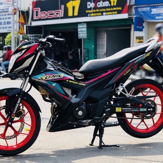 Tem rời honda sonic 150 dán xe đen nhám