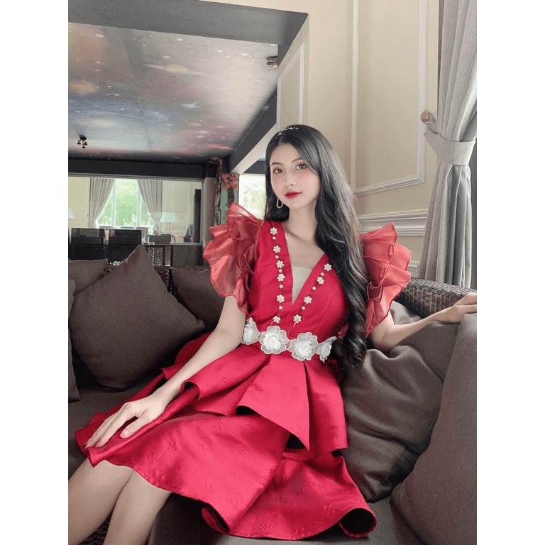ĐẦM TAPTA ĐÍNH HOA SANG TRỌNG, QUÝ PHÁI UP Shop Valentina