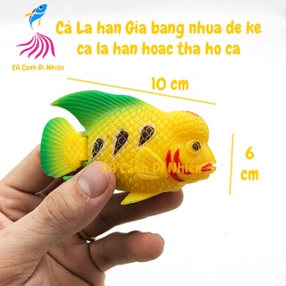 Cá la hán giả size lớn để kè cá - cá nhựa kè la hán 1 con size 10x6 cm