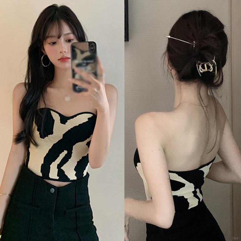 Áo Ống Dệt Kim Thiết Kế Quyến Rũ Cho Nữ