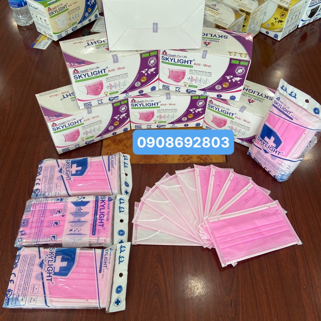 KHẨU TRANG Y TẾ KHÁNG KHUẨN , 4 LỚP SKYLIGHT / HỘP 50 CÁI | BigBuy360 - bigbuy360.vn
