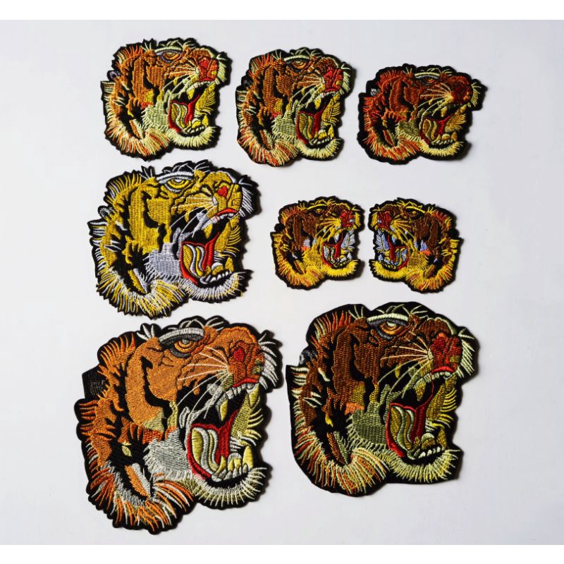 Patch/ Logo/Sticker Đầu Hổ Thêu Ủi Dùng Trong Trang Trí Quần Áo