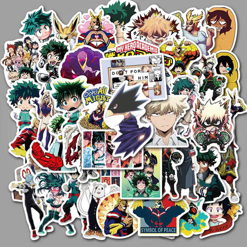 flowersqueen Nhãn Dán Trang Trí In Hình Nhân Vật Hoạt Hình My Hero Academia