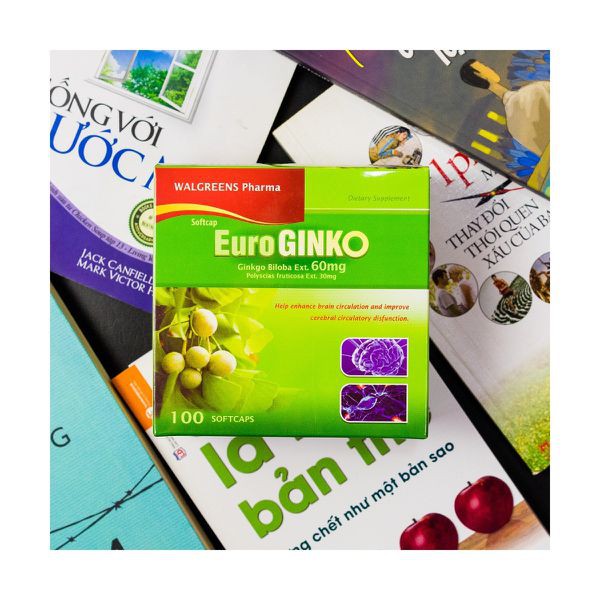 Bổ não EURO GINKO giúpt ăng tuần hoàn não, iảm nguy cơ di chứng sau tai biến mạch máu não ( Hộp 100 viên) | BigBuy360 - bigbuy360.vn