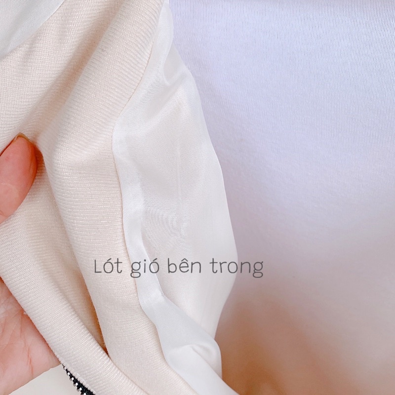 Áo khoác nhung tăm 2 lớp
