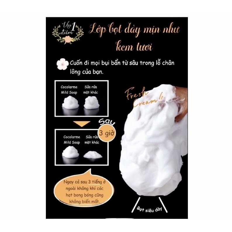 [Tặng Quà và Túi Lưới] CocoLarme Mild Soap - XÀ PHÒNG RỬA MẶT LOẠI BỎ MỤN CÁM-MỤN ĐẦU ĐEN, SE KHÍT LỖ CHÂN LÔNG | BigBuy360 - bigbuy360.vn