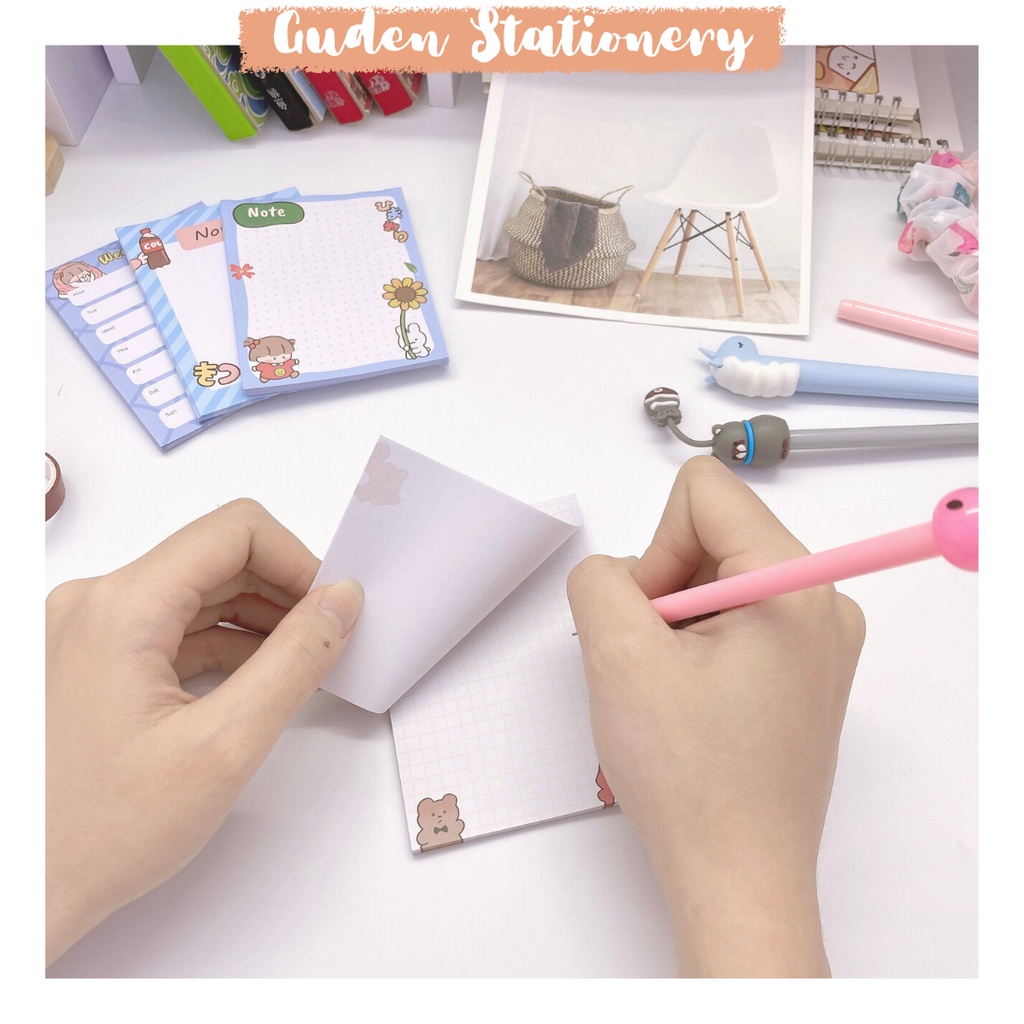 Giấy note em bé và chú thỏ dễ thương - giấy ghi chú dễ thương - Guden Stationery