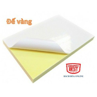 Giấy Decal A4 đế xanh, đế vàng