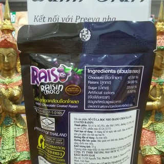 Date 2019 Socola bọc nho Thái lan 35gr