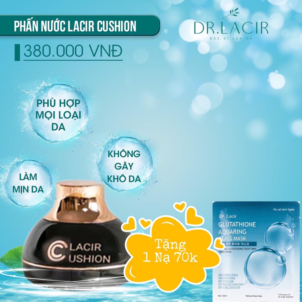 Phấn Nước Dr.Lacir - Phấn Nhung Cao Cấp Chính Hãng