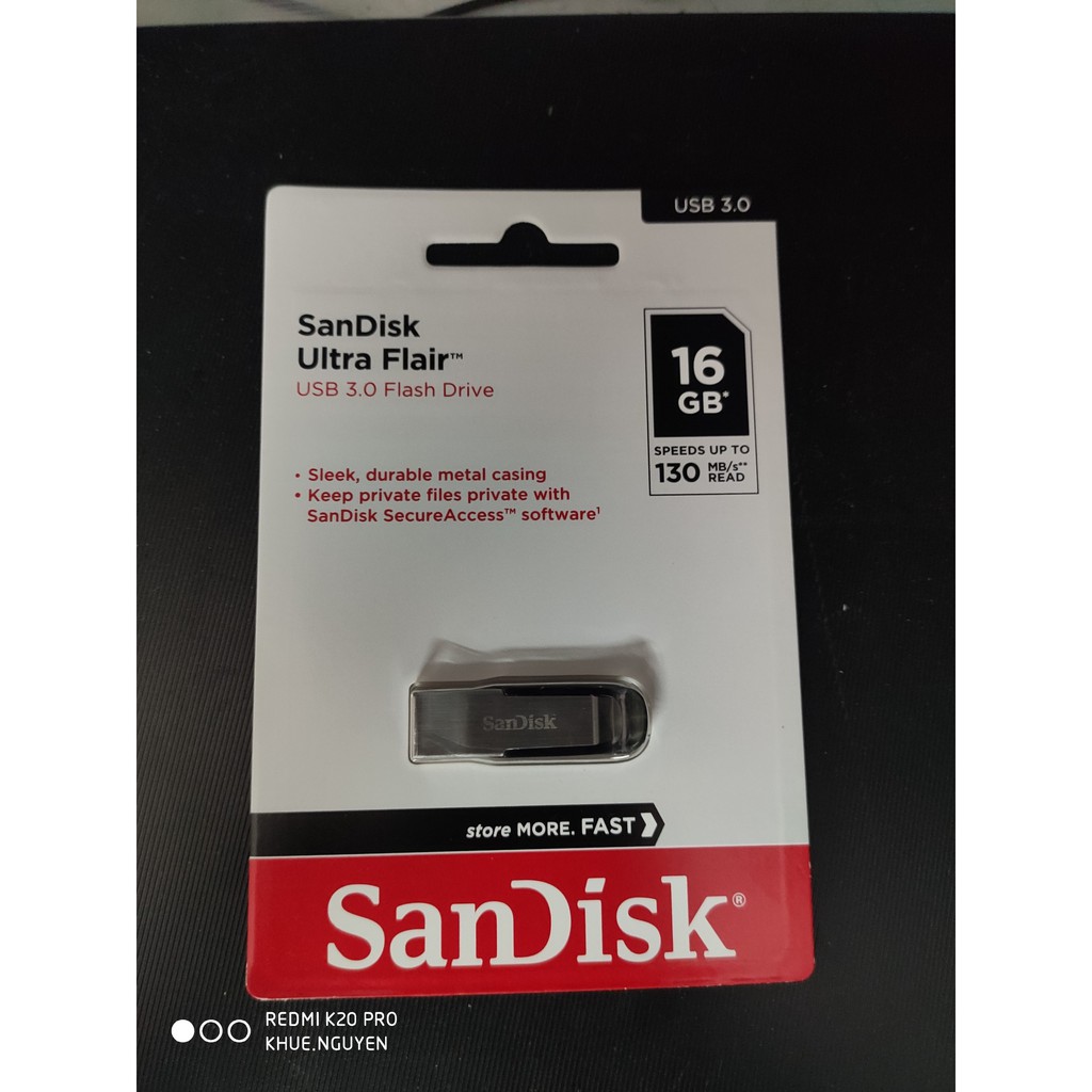 USB 16GB 32GB 64GB 3.0 Sandisk Ultra Flair CZ73 tốc độ 130Mb/s