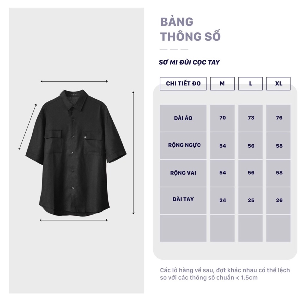 Áo sơ mi cộc tay đũi unisex - áo đũi nam nữ phong cách Hàn Quốc chất mềm mịn