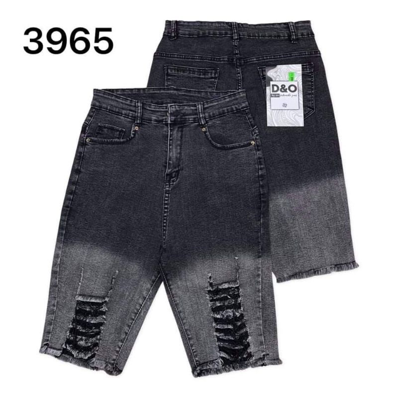 Bigsize (30-36) Quần Ngố Đen 2 Màu Rách Lai 2 Bên3965 Co Giãn Ống ôm Nhẹ, Quần Short Jean Lưng Cao, Quần Suông