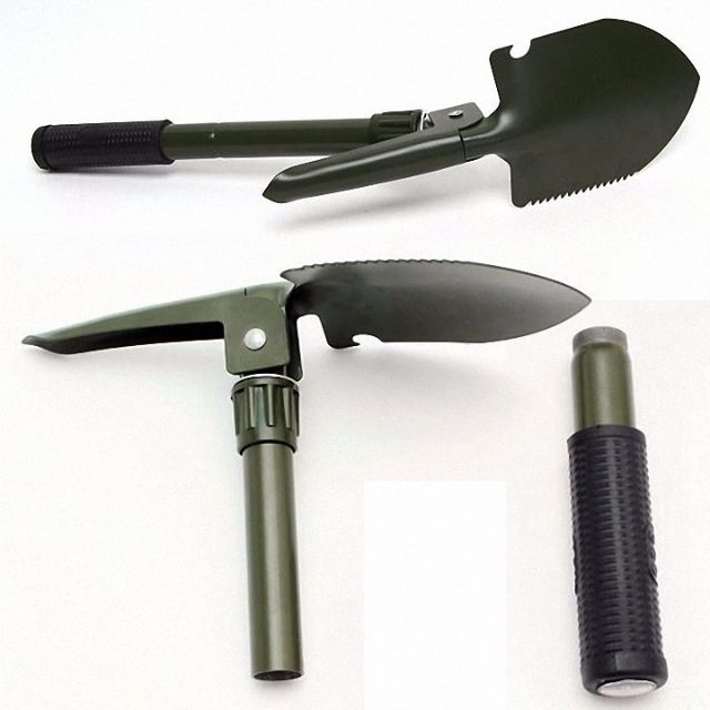 Bộ Cuốc Xẻng Gấp Gọn Đa Năng 4 Trong 1 Dùng Phượt Cắm Trại Du Lịch