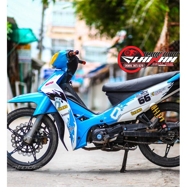 Tem Trùm Sirius Xanh Trắng Motul