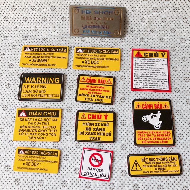 Lẻ 1 cái tem decan cảnh báo