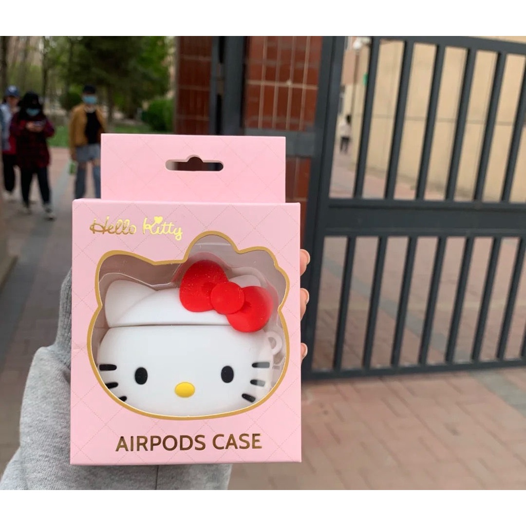 Vỏ Bảo Vệ Hộp Sạc Tai Nghe AirPods 2 3 pro 3 Hình Hello Kitty Dễ Thương