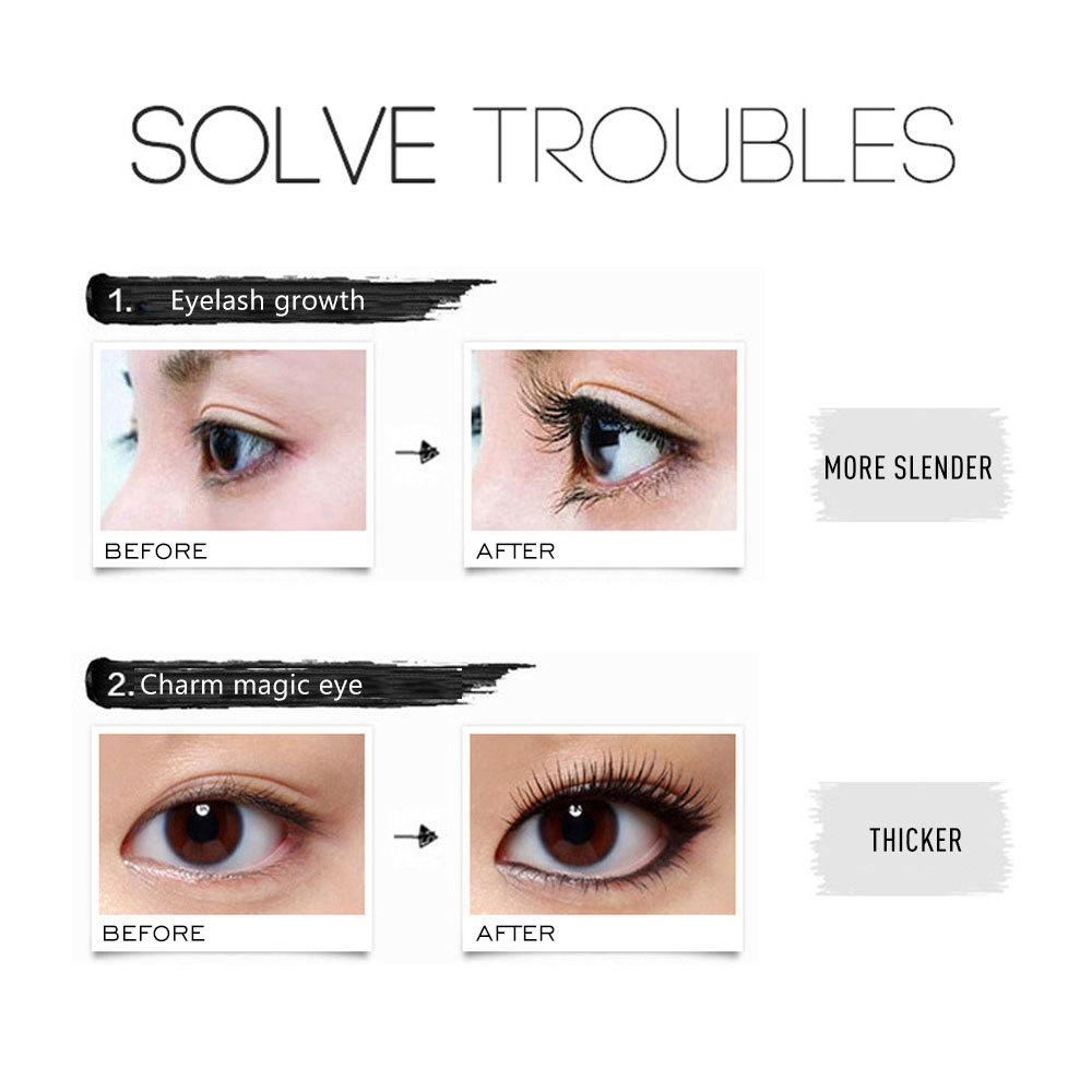 Mascara 4D Màu Đen Chống Thấm Nước Chuốt Dài Dày Mi