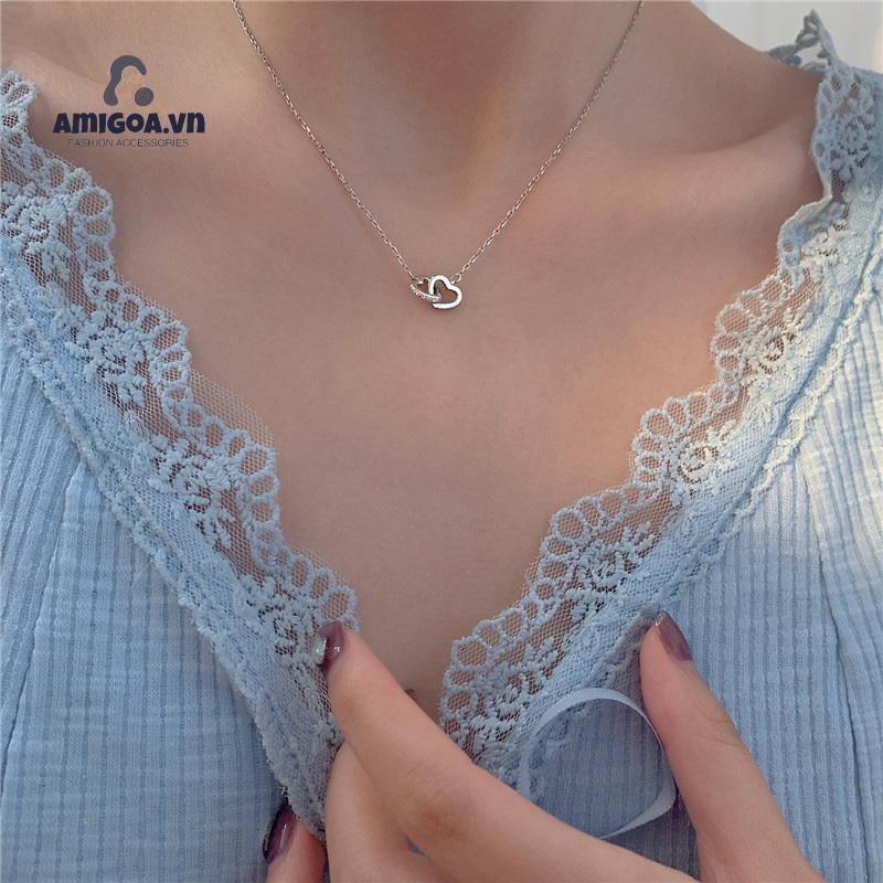 ✨✨Vòng cổ Mặt Hình Trái Tim Phong Cách Tối Giản Cho Nữ