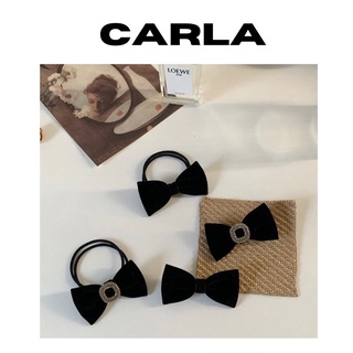 Chun buộc tóc dây cột tóc carla nơ vải phong cách tiểu thư