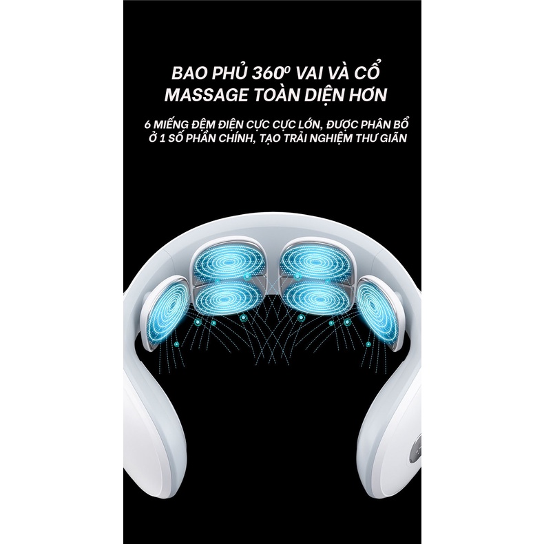 Máy Massage Đốt Sống Cổ Với 4 Đầu Massage, Chườm Nóng 6 Chế Độ Hoạt Động,9 Cấp Độ Điều Chỉnh Mang Đến Cảm Giác Thư Giãn