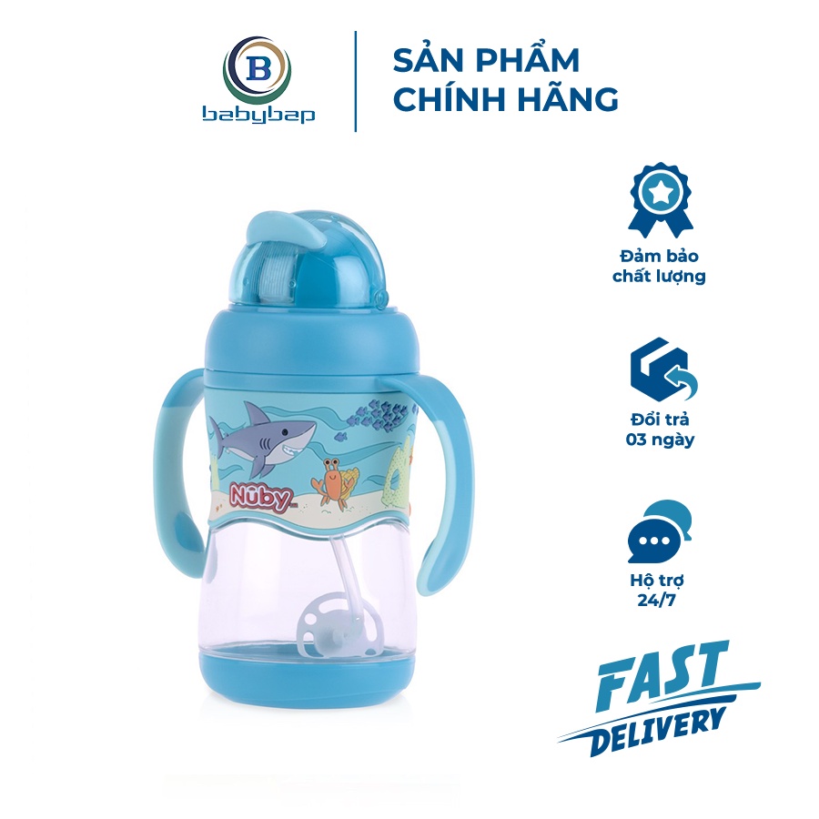 Bình Uống Nước Tritan Nuby Hai Tay Cầm, 400ml