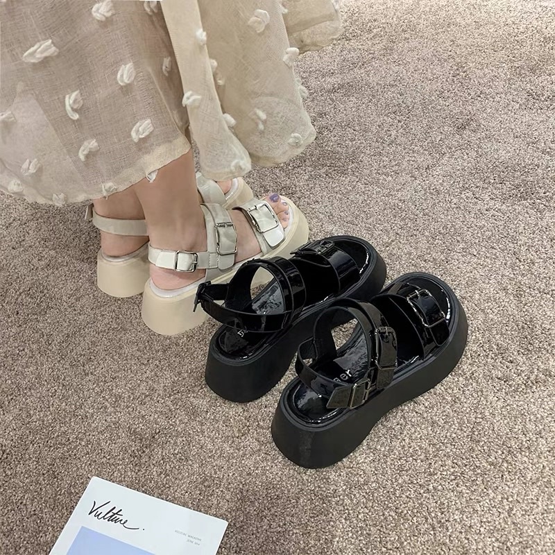 🎀 SẴN Dép | Sandal quai ngang đi học độn đế , đế bằng ulzzang xinh hết đátttt