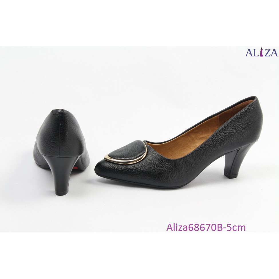 [Mã FAMALLT5 giảm 15% đơn 150k] Aliza - Giày công sở da bò gót trụ 5cm 68670B